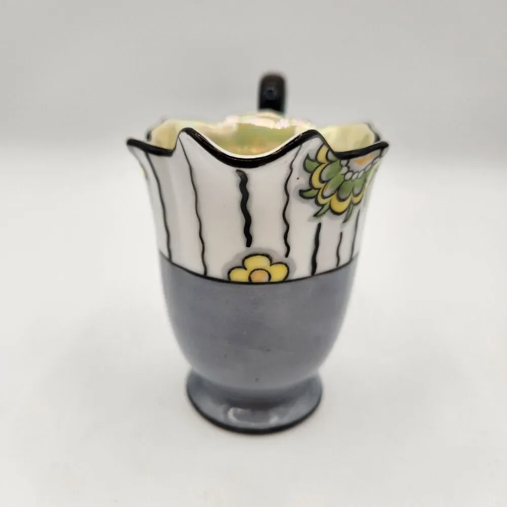 Noritake Sugar Creamer Set Floral  Era 1930-40 M Series Hand Painted Japan MCM
